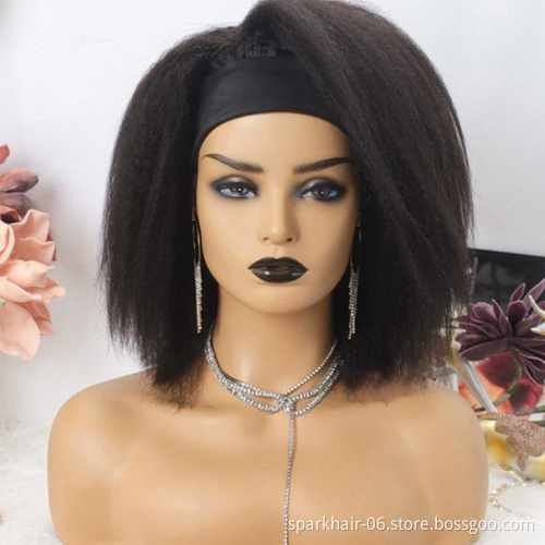 Wholesale Headband Wig Human Hair For Black Women,Raw Virgin Human Hair Headband Wigs